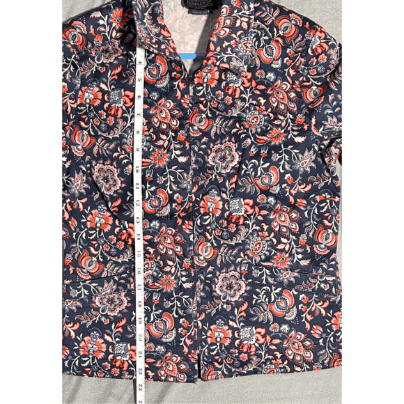 Pendleton Women’s Paisley Blue & Pink Full Zip Floral Jacket Sz Small - Picture 7 of 7